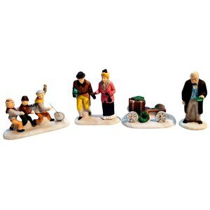 Heritage Village Collection Nicholas Nickleby Set Of 4 Handpainted Porcelain Fig